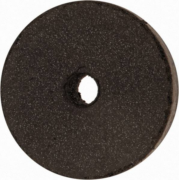 Cratex - 1-1/2" Diam x 1/4" Hole x 1/4" Thick, Surface Grinding Wheel - Silicon Carbide, Medium Grade, 15,000 Max RPM, Rubber Bond, No Recess - Eagle Tool & Supply