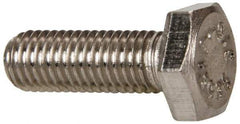 Value Collection - 1/4-28 UNF, 3/4" Length Under Head Hex Head Cap Screw - Fully Threaded, Grade 316 Stainless Steel, Uncoated, 7/16" Hex - Eagle Tool & Supply