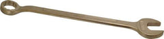 Ampco - 1-1/4" 12 Point Offset Combination Wrench - 15° Offset Angle, 19-1/2" OAL, Aluminum Bronze, Plain Finish - Eagle Tool & Supply