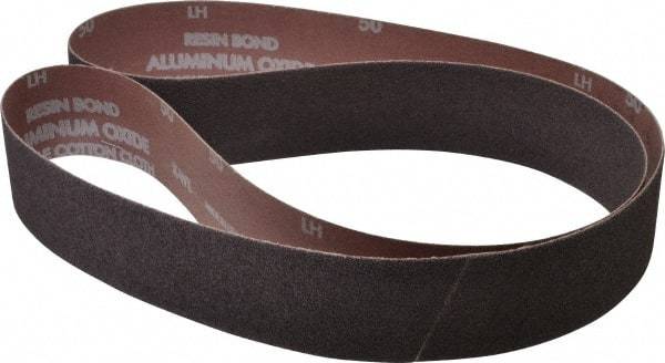 Norton - 2" Wide x 60" OAL, 50 Grit, Aluminum Oxide Abrasive Belt - Aluminum Oxide, Coarse, Coated, Series R228 - Eagle Tool & Supply