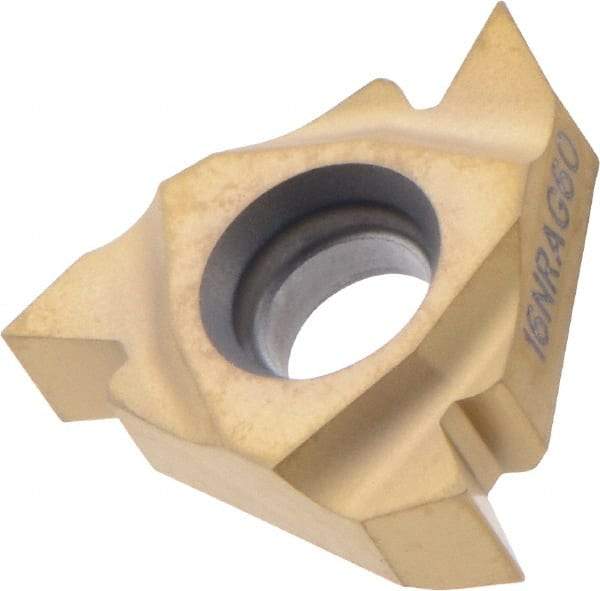 Seco - 16NR Internal Right Hand 48-8 Partial Profile 60° Laydown Threading Insert - Grade CP200, TiAlN/TiN Coated Carbide, 9.53mm Inscribed Circle - Eagle Tool & Supply