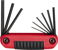 Eklind - 9 Piece Fold-Up Hex Key Set - Eagle Tool & Supply