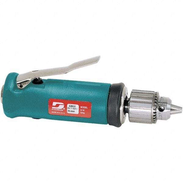 Dynabrade - 1/4" Keyed Chuck - Inline Handle, 20,000 RPM, 0.5 hp, 90 psi - Eagle Tool & Supply