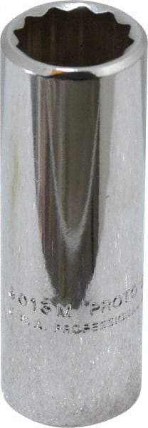 Proto - 3/8" Drive, Deep Hand Socket - 12 Points, 2-1/8" OAL, Chrome Finish - Eagle Tool & Supply