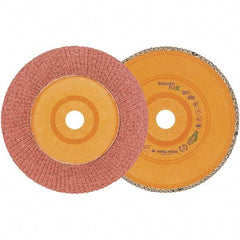 WALTER Surface Technologies - 60 Grit, 7" Disc Diam, 7/8" Center Hole, Zirconia Alumina Flap Disc - 8,600 Max RPM, Plastic Backing, Arbor Attaching System, Coated - Eagle Tool & Supply