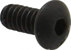 Value Collection - #6-32 UNC Hex Socket Drive, Button Screw - Alloy Steel, Black Oxide Finish, Fully Threaded, 5/16" Length Under Head - Eagle Tool & Supply