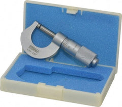 Fowler - 0 to 1/2" Range, 0.001" Graduation, Mechanical Outside Micrometer - Friction Thimble, Accurate to 0.001" - Eagle Tool & Supply