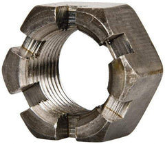 Value Collection - 7/8-14 UNF Grade 2 Steel Slotted Locknut - 1-5/16" Width Across Flats, 3/4" High, Uncoated - Eagle Tool & Supply