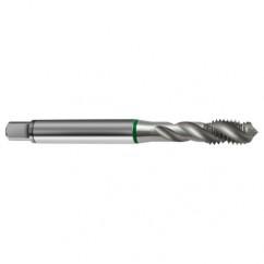 M8x1.25 6H 3-Flute Cobalt Green Ring Semi-Bottoming 40 degree Spiral Flute Tap-Bright - Eagle Tool & Supply