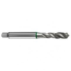 M10x1.5 6H 3-Flute Cobalt Green Ring Semi-Bottoming 40 degree Spiral Flute Tap-Bright - Eagle Tool & Supply