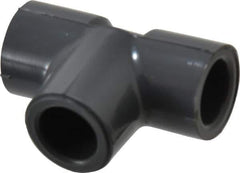 Value Collection - 1/4" PVC Plastic Pipe Tee - Schedule 80, Slip End Connections - Eagle Tool & Supply