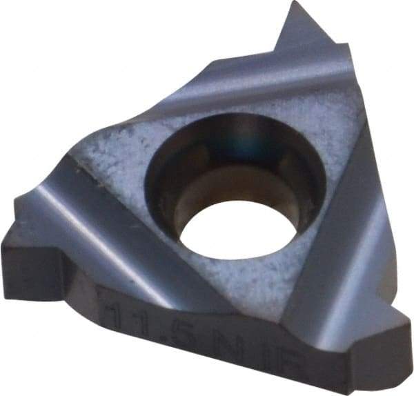 Iscar - 16IR Internal Right Hand 11.5 NPT Laydown Threading Insert - Grade IC908, TiAlN Coated Carbide, 9.53mm Inscribed Circle - Eagle Tool & Supply
