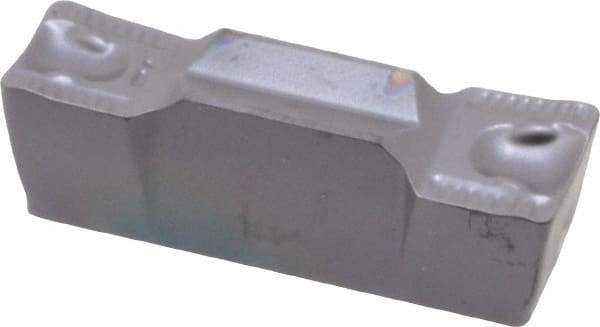 Iscar - 6005GRIP Y Grade IC908, 6mm Cutting Width Carbide Grooving Insert - 3.6mm Max Depth of Cut, Neutral, 0.5mm Corner Radius, TiAlN Finish - Eagle Tool & Supply