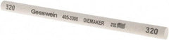 Made in USA - 320 Grit Aluminum Oxide Round Polishing Stone - Coarse/Medium Grade, 3/8" Wide x 6" Long x 3/8" Thick - Eagle Tool & Supply
