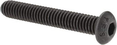 Value Collection - 5/16-18 UNC Hex Socket Drive, Button Screw - Alloy Steel, Black Oxide Finish, Fully Threaded, 2" Length Under Head - Eagle Tool & Supply