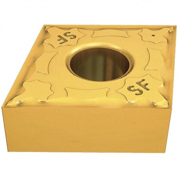 Iscar - CNGG431 SF Grade IC507 Carbide Turning Insert - TiCN/TiN Finish, 80° Diamond, 1/2" Inscr Circle, 3/16" Thick, 1/64" Corner Radius - Eagle Tool & Supply