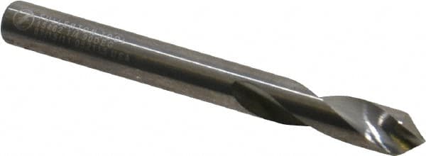 Made in USA - 1/4" Body Diam, 90°, 2-1/2" OAL, Solid Carbide Spotting Drill - Eagle Tool & Supply