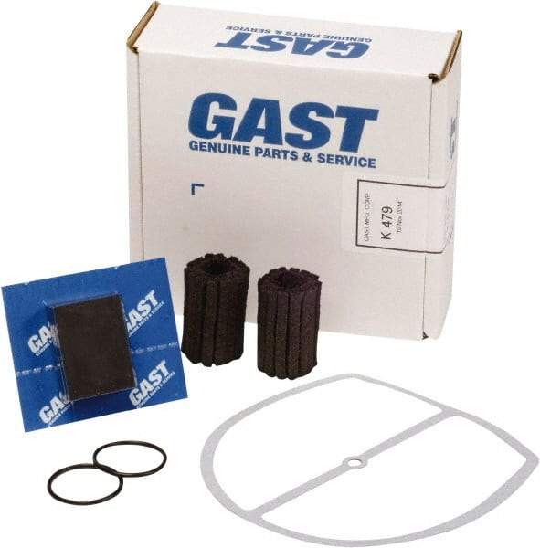 Gast - 9 Piece Air Compressor Repair Kit - For Use with Gast 0823/1023 Oil-Less "Q" Models with Internal Filtration - Eagle Tool & Supply