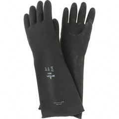 SHOWA - 40 mil Thick, Chemical Resistant Gloves - SZ 10 18"MP 1/PR LATEX RUBBER GLOVES - Eagle Tool & Supply