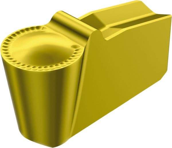 Sandvik Coromant - 30N151.2-A.. 5P 1/8" Cutting Width Carbide Grooving Insert - 1.3mm Max Depth of Cut, Neutral, 1/16" Corner Radius, TiCN/TiN Finish - Eagle Tool & Supply