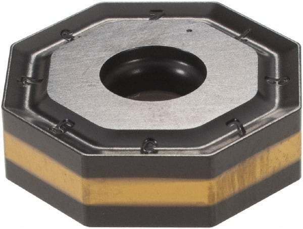 Iscar - ONMU080608 MM Grade IC5400 Carbide Milling Insert - TiCN/Al2O3/TiN Finish, 0.2362" Thick, 0.7953" Inscribed Circle, 0.8mm Corner Radius - Eagle Tool & Supply