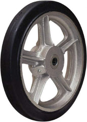 Hamilton - 12 Inch Diameter x 2 Inch Wide, Rubber on Aluminum Caster Wheel - 720 Lb. Capacity, 2-1/4 Inch Hub Length, 7/8 Inch Axle Diameter, Straight Roller Bearing - Eagle Tool & Supply