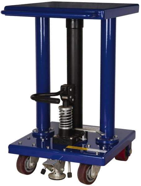 Value Collection - 500 Lb Capacity Hydraulic Lift Table - 30" to 47-1/2" Lift Height, 18" Platform Length x 18" Platform Width - Eagle Tool & Supply