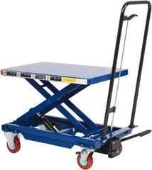 Value Collection - 400 Lb Capacity Hydraulic Scissor Elevating Cart - 8-3/4" to 29" Lift Height, 27-1/2" Platform Length x 17-5/8" Platform Width - Eagle Tool & Supply