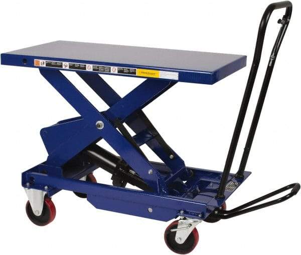 Value Collection - 1,750 Lb Capacity Hydraulic Scissor Elevating Cart - 16" to 39" Lift Height, 36" Platform Length x 20" Platform Width - Eagle Tool & Supply