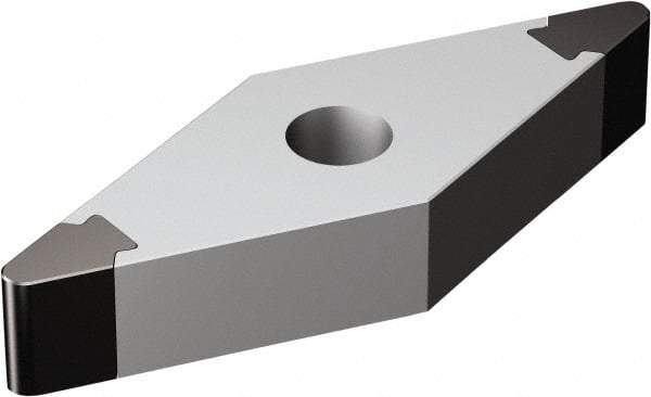 Sandvik Coromant - VNGA331 Grade 7025 CBN Turning Insert - Uncoated, 35° Diamond, 3/8" Inscr Circle, 3/16" Thick, 1/64" Corner Radius - Eagle Tool & Supply