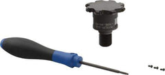Seco - Modular Connection Connection, 0.236" Cutting Width, 0.409" Depth of Cut, 2" Cutter Diam, 8 Tooth Indexable Slotting Cutter - R335.29 Toolholder, RD.. 06.. Insert, Right Hand Cutting Direction - Eagle Tool & Supply