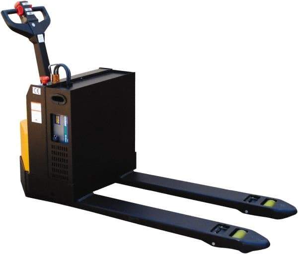 Vestil - 4,500 Lb Capacity, 7-51/64" Lift Electric Pallet Truck - 3.4" Min Lift Height, 48" Fork Length x 20" Fork Width, 30-1/4" Overall Width - Eagle Tool & Supply