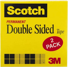 3M - 1/2" x 25 Yd Double Sided Tape - Transparent - Eagle Tool & Supply