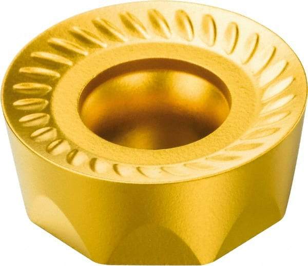 Sandvik Coromant - RCKT130400 WM Grade 235 Carbide Milling Insert - TiCN/TiN Finish, 3/16" Thick, 1/2" Inscribed Circle, 1/4" Corner Radius - Eagle Tool & Supply