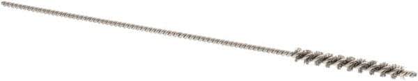 Brush Research Mfg. - 2.5mm Diam Helical Stainless Steel Tube Brush - Single Spiral, 0.003" Filament Diam, 3/4" Brush Length, 3" OAL - Eagle Tool & Supply