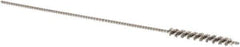 Brush Research Mfg. - 2.5mm Diam Helical Stainless Steel Tube Brush - Single Spiral, 0.003" Filament Diam, 3/4" Brush Length, 3" OAL - Eagle Tool & Supply