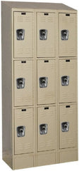 Hallowell - 9 Door, 3 Tier, Ready-Built Wardrobe & Box Lockers - Eagle Tool & Supply