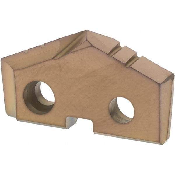 Allied Machine and Engineering - 1-1/8" Diam x 3/16" Thick, Seat Code 2, 132° Included Angle Spade Drill Insert - AM200 Coated, Cobalt, Grade Super Cobalt, Series GEN2 T-A - Eagle Tool & Supply