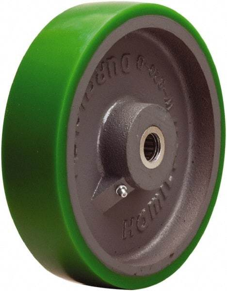 Hamilton - 8 Inch Diameter x 2 Inch Wide, Polyurethane on Cast Iron Caster Wheel - 1,500 Lb. Capacity, 2-1/2 Inch Hub Length, 3/4 Inch Axle Diameter, Sealed Precision Ball Bearing - Eagle Tool & Supply