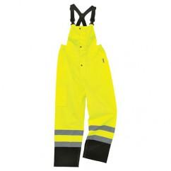 8918BK 3XL LIME BLK BOTT RAIN BIBS - Eagle Tool & Supply