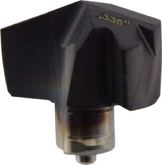 Iscar - Series ICM, 8.51mm Diam Grade IC908 140° Replaceable Drill Tip - Carbide, TiAlN Finish, 8 Seat Size - Eagle Tool & Supply