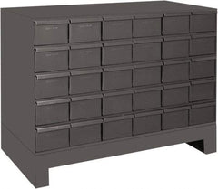 Durham - 30 Drawer, Small Parts Steel Storage Cabinet - 11-3/4" Deep x 34" Wide x 26-7/8" High - Eagle Tool & Supply