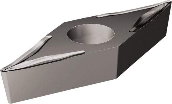 Sandvik Coromant - VBMT331 UM Grade H13A Carbide Turning Insert - Uncoated, 35° Diamond, 3/8" Inscr Circle, 3/16" Thick, 1/64" Corner Radius - Eagle Tool & Supply