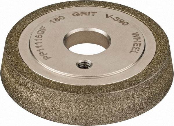 Darex - 3" Diam, 3/4" Hole Size, 1-1/4" Overall Thickness, 180 Grit, Type 12 Tool & Cutter Grinding Wheel - Medium Grade, Diamond - Eagle Tool & Supply