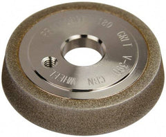 Darex - 3" Diam, 3/4" Hole Size, 1-1/4" Overall Thickness, 180 Grit, Type 12 Tool & Cutter Grinding Wheel - Medium Grade, CBN - Eagle Tool & Supply