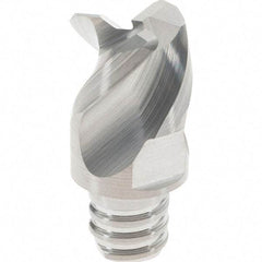 Iscar - MM EAT06 IC08 Grade Carbide End Mill Milling Tip Insert - Uncoated, 3 Flutes, 0.375" Cut Diam, 0.23" Depth of Cut, 0.81" Extension, 0.031" Cnr Rad, 45° Helix Angle - Eagle Tool & Supply