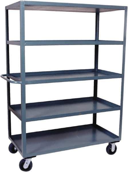 Jamco - 3,000 Lb Capacity, 24" Wide x 60" Long x 57-1/2" High Standard Utility Cart - 5 Shelf, Steel - Eagle Tool & Supply