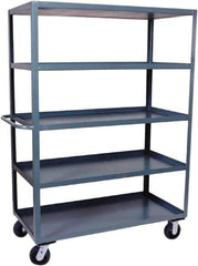 Jamco - 3,000 Lb Capacity, 24" Wide x 48" Long x 57-1/2" High Standard Utility Cart - 5 Shelf, Steel - Eagle Tool & Supply