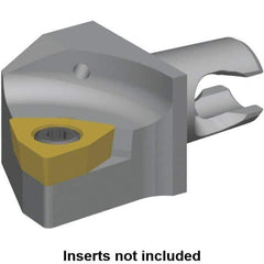 Kennametal - Right Hand Cut, Size KM16, WC.. Insert Compatiblity, Modular Turning & Profiling Cutting Unit Head - 10mm Ctr to Cutting Edge, 20mm Head Length, Through Coolant, Series KM Micro - Eagle Tool & Supply