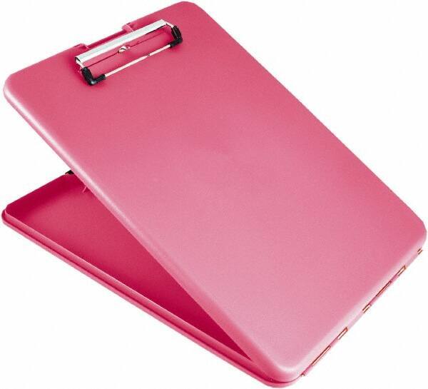 Saunders - 1-1/4" Long x 9-1/2" Wide, Clip Board - Pink - Eagle Tool & Supply